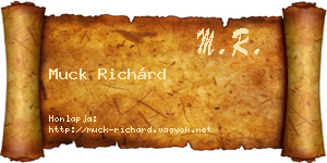 Muck Richárd névjegykártya