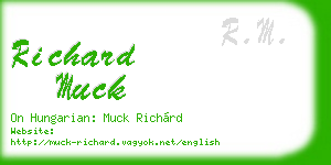 richard muck business card
