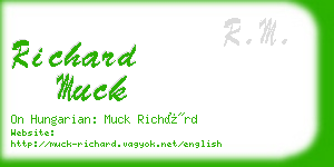 richard muck business card